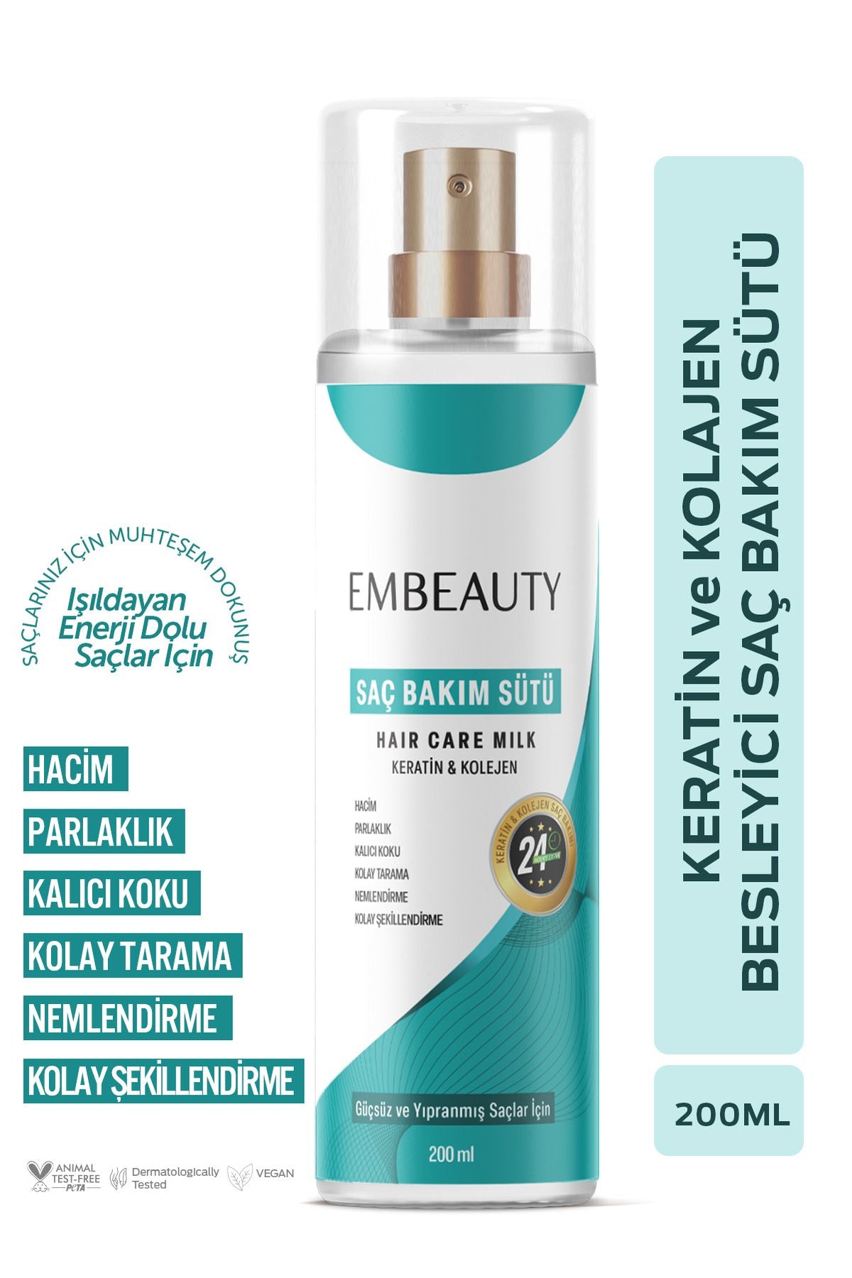 Embeauty Besleyici Keratin Kolajen Saç Bakım Sütü ML