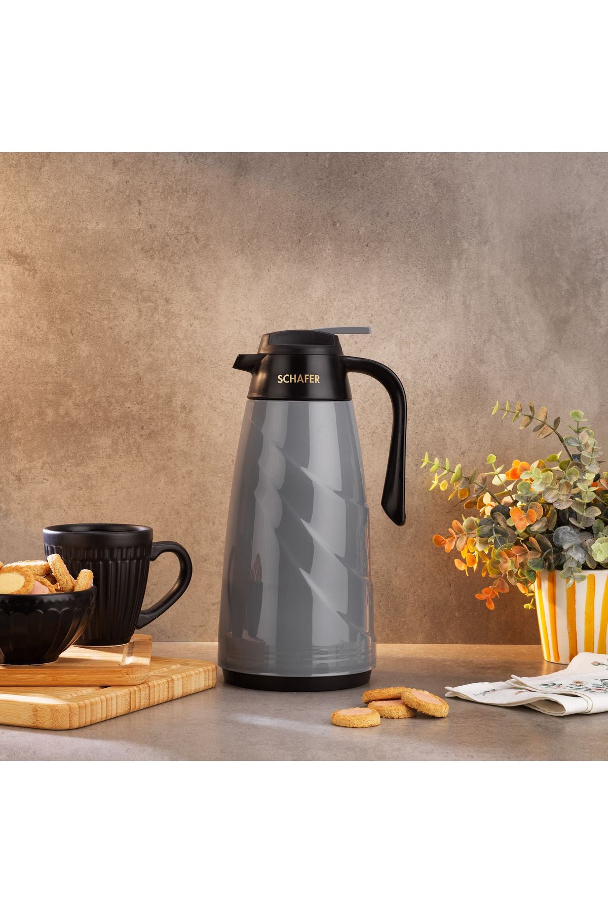 Schafer Kitchenhouse Mimoza Cam Termos 1,5 L-gri