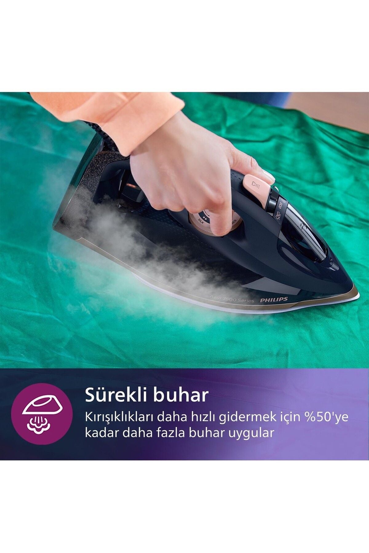 Philipserisi Buharlı Ütü, W, g/dk Sürekli Buhar, SteamGlidelite, g Şok Buhar, DST/ - Görsel 7