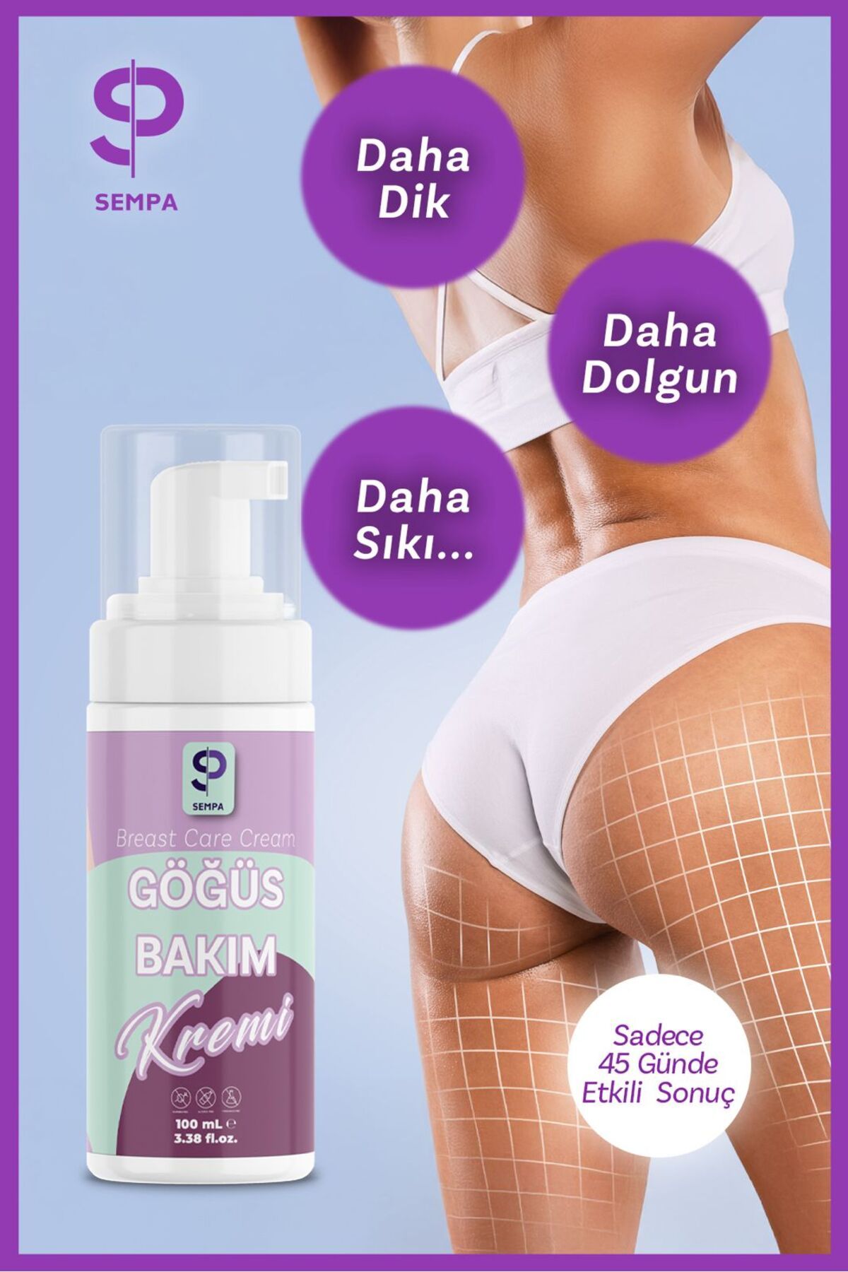 SP SEMPA Göğüs Ve Kalça Dikleştirici & Dolgunlaştırıcı , Büyütücü,sıkılaştırıcı Göğüs Bakım Kremi ml