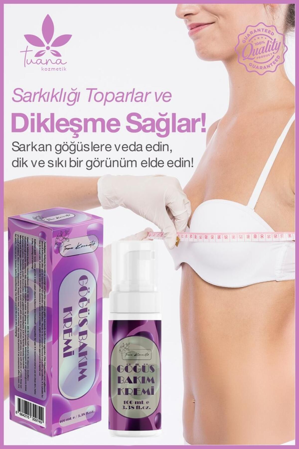 Tuana Kozmetik Göğüs Ve Kalça Dikleştirici & Dolgunlaştırıcı , Büyütücü, Sıkılaştırıcı Göğüs Bakım Kremi ml