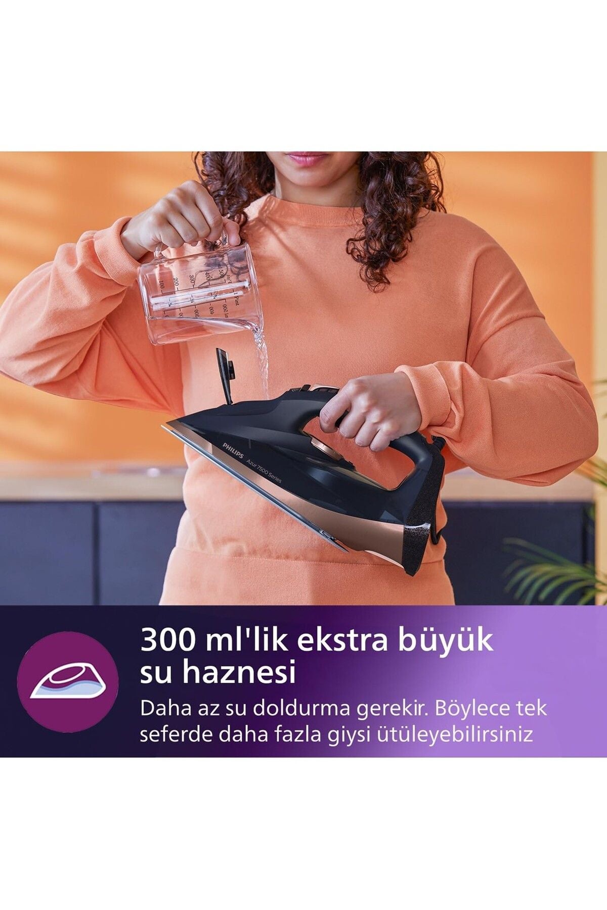 Philipserisi Buharlı Ütü, W, g/dk Sürekli Buhar, SteamGlidelite, g Şok Buhar, DST/ - Görsel 6