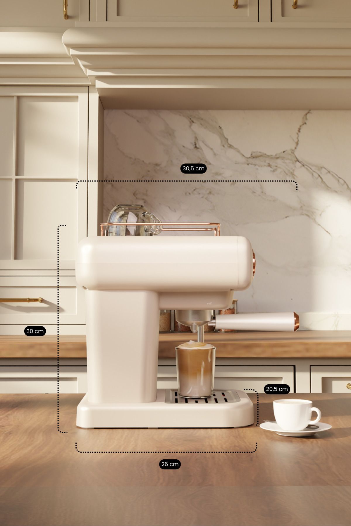 Fressi Espresso Latte Cappuccino Kahve Makinesi Süt Köpürtücülü bar Basınçlı lt Em-Ristretto - Görsel 5