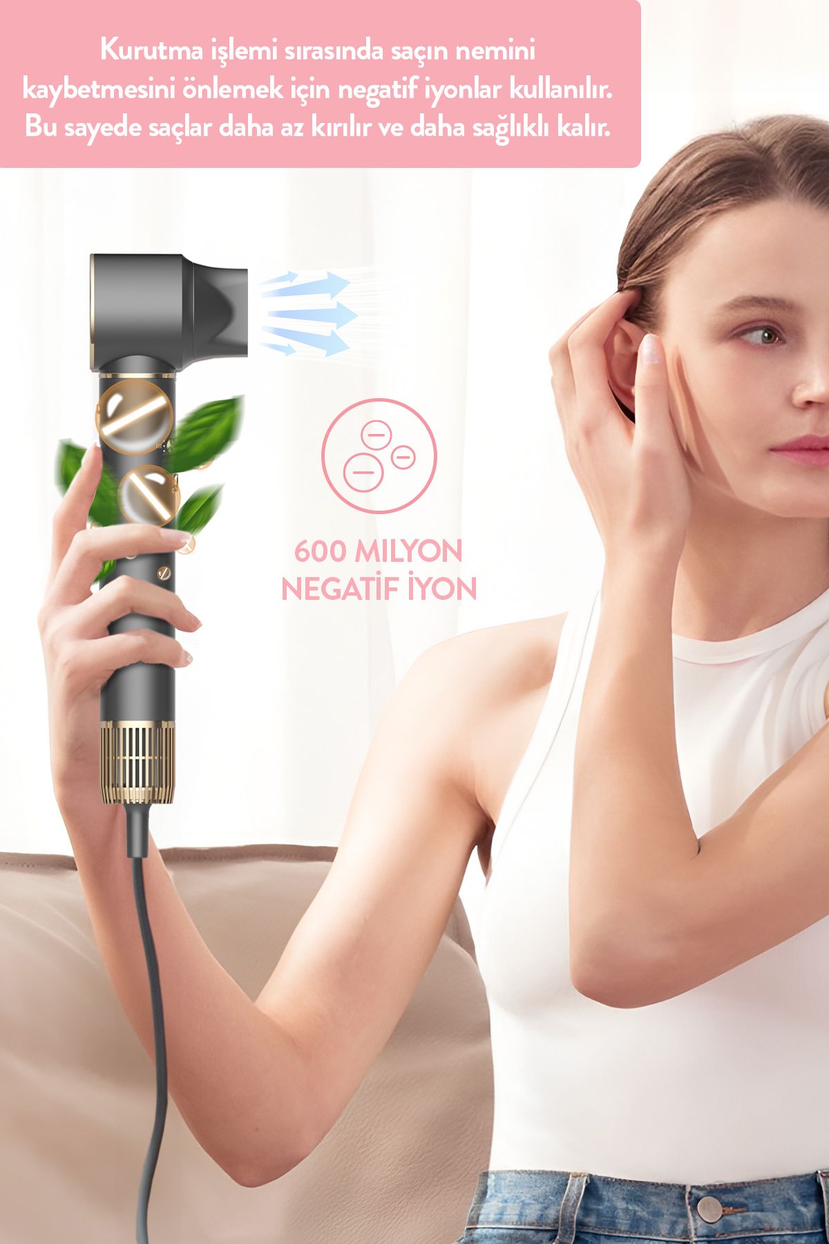 Sinbo Pro Airwrap Compact Uzun Multi-Styler Hava Üfleme inBldc Saç Şekillendirici -Graphite Gray - Görsel 3