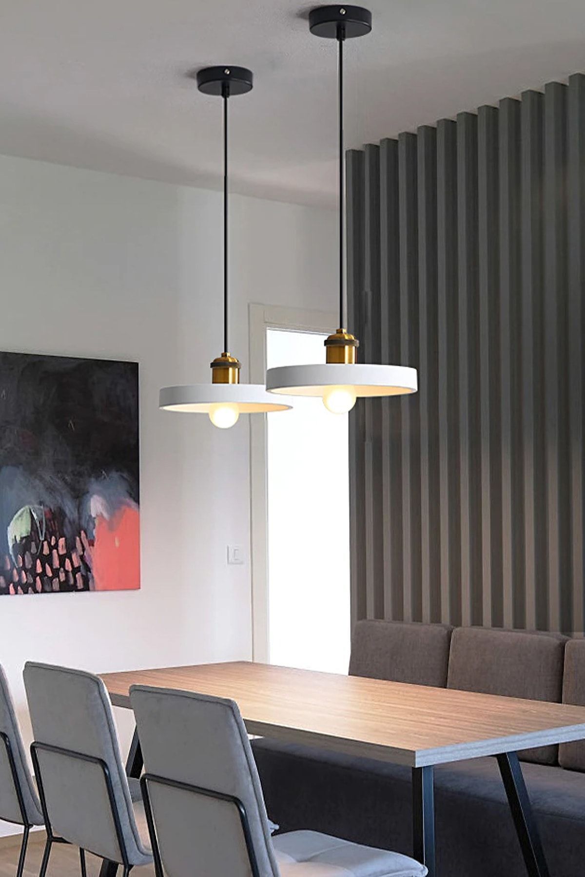 trend avize Loft Modern Tasarım cm Çap Adet Metal Renkli Tekli Mutfak Oda Sarkıt Avize
