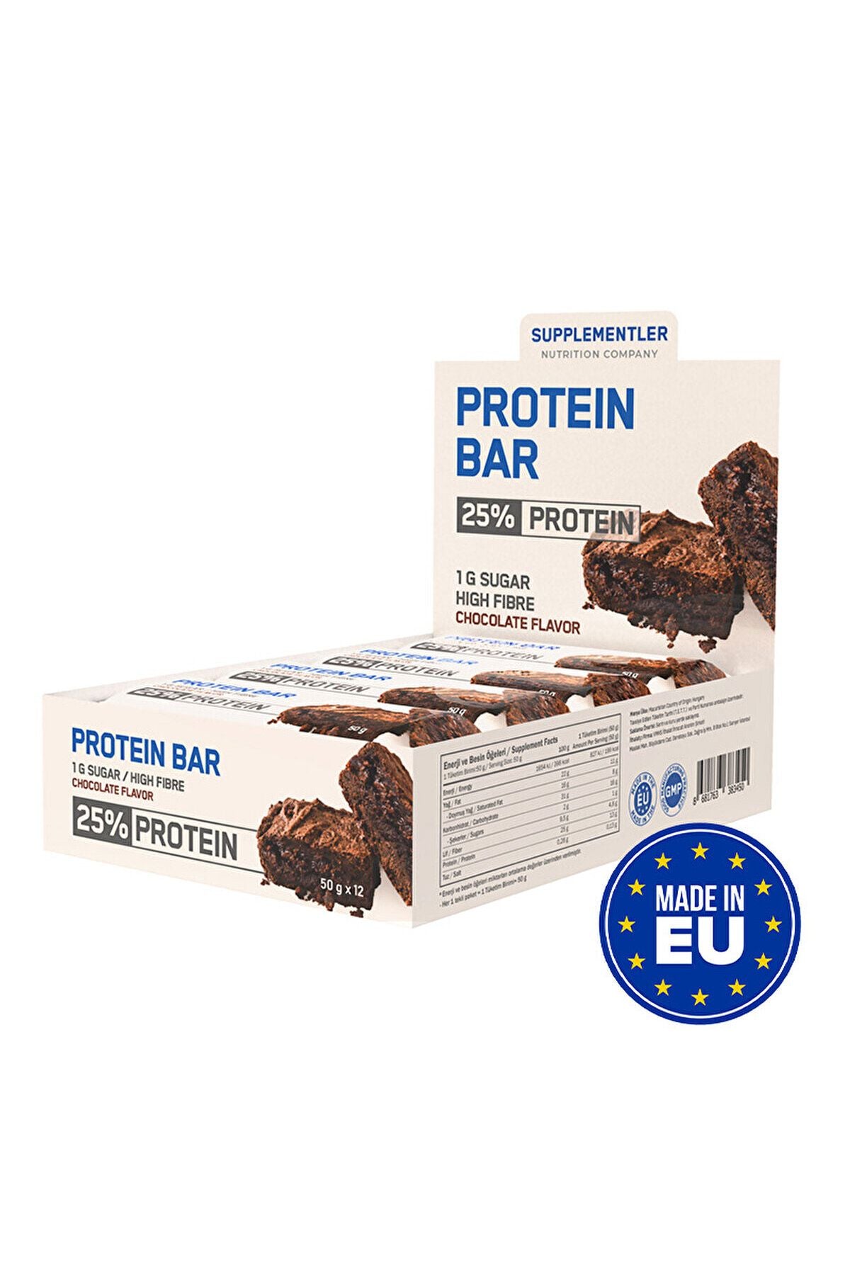 Supplementler Protein Bar 50 gr 12 Adet - Çikolata