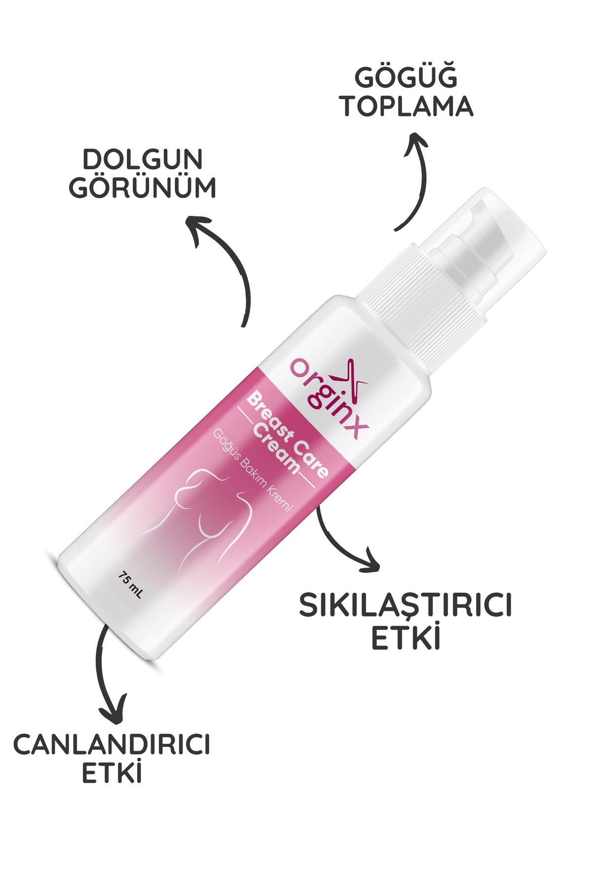 Orginx Göğüs Dikleştirici & Dolgunlaştırıcı Sıkılaştırıcı Göğüs Bakım Kremi Ml