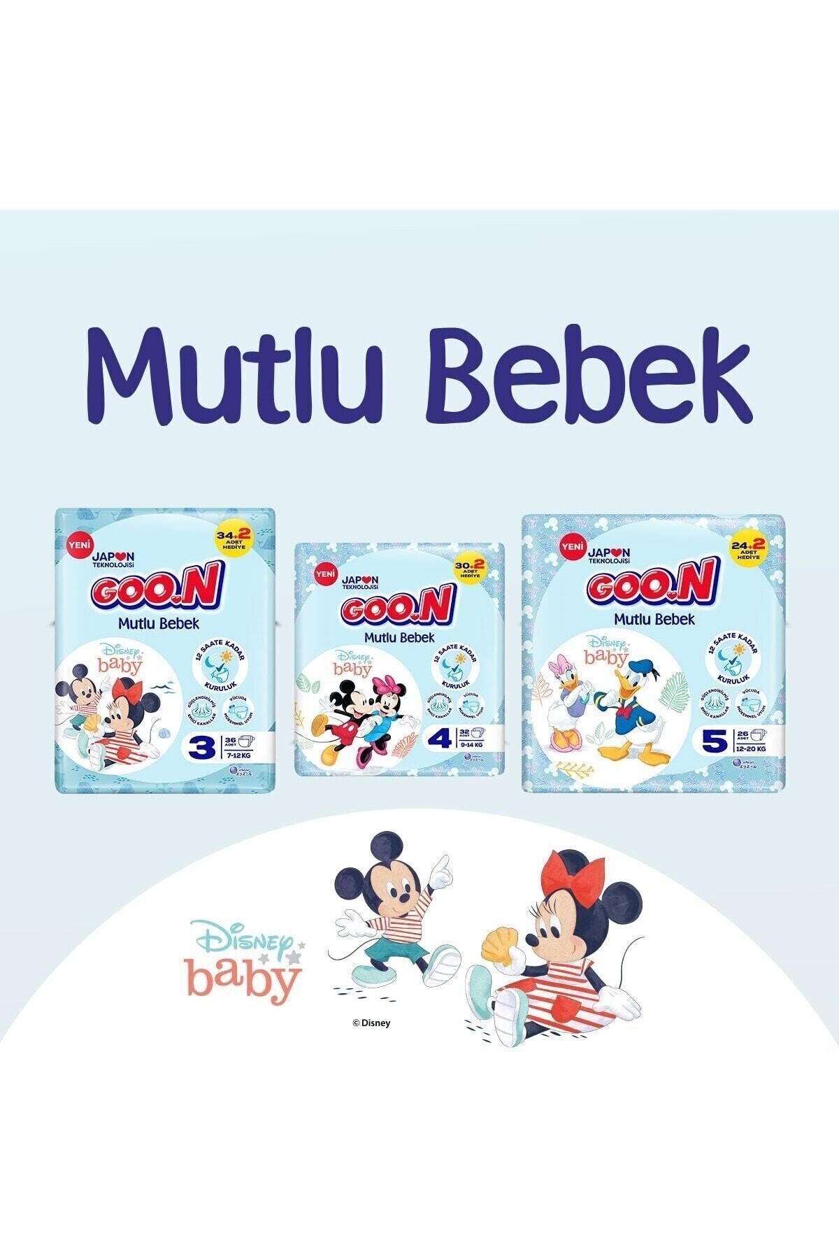 Goo.n Goon Bebek Bezi Mutlu Bebek Jumbo Paket 3 Beden 36-