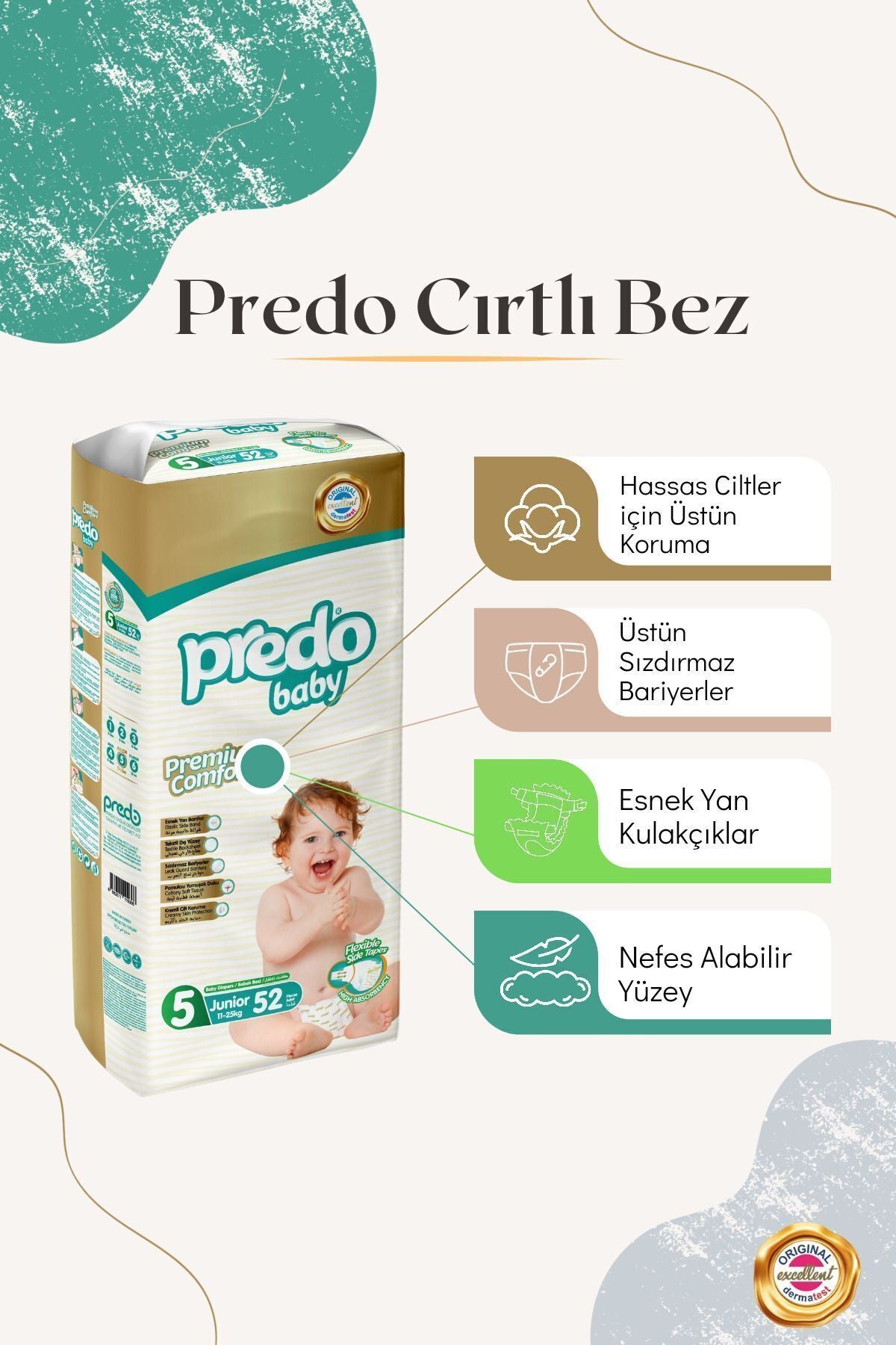 PREDO Premium Comfort Bebek Bezi 6 Numara 44 Adet (4 lü Süper Avantaj Paketi) 176 Adet