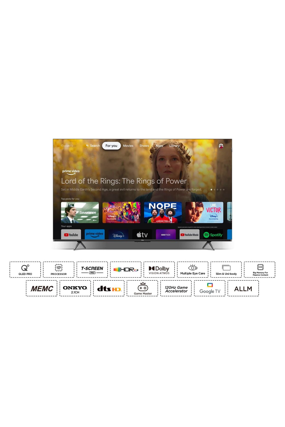TCL TB " Ekran Uydu Alıcılı K Ultra HD Smart Google QLED Pro TV - Görsel 3