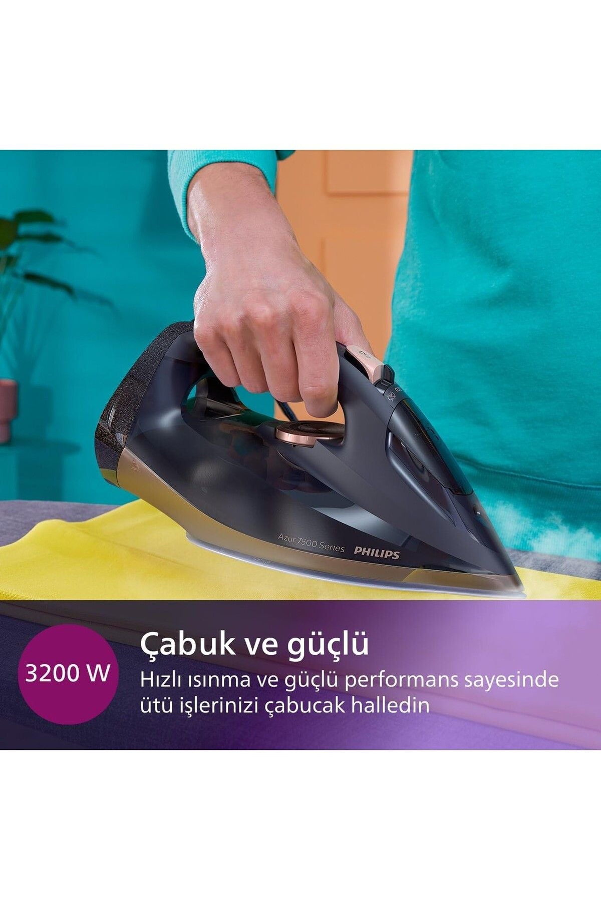 Philipserisi Buharlı Ütü, W, g/dk Sürekli Buhar, SteamGlidelite, g Şok Buhar, DST/ - Görsel 3