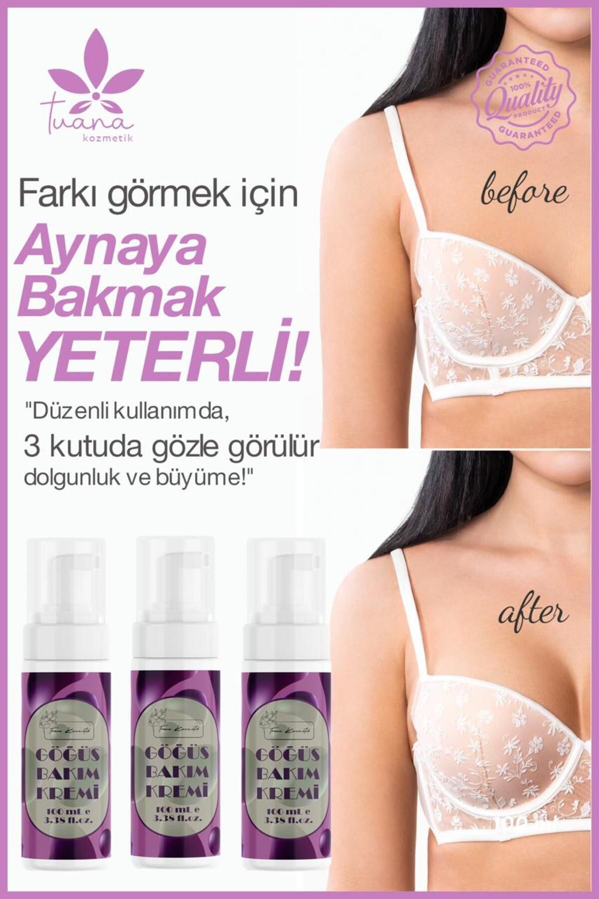 Tuana Kozmetik Göğüs Ve Kalça Dikleştirici & Dolgunlaştırıcı , Büyütücü, Sıkılaştırıcı Göğüs Bakım Kremi ml