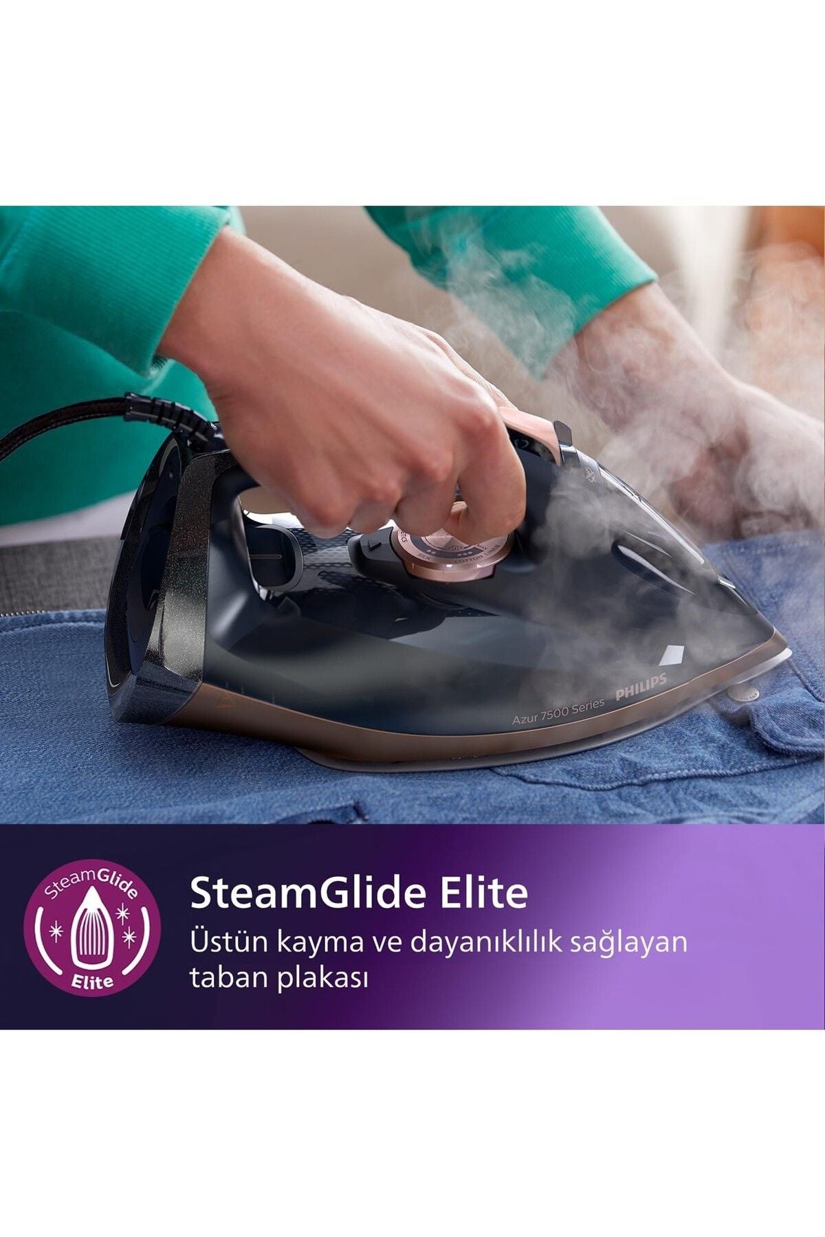 Philipserisi Buharlı Ütü, W, g/dk Sürekli Buhar, SteamGlidelite, g Şok Buhar, DST/ - Görsel 5