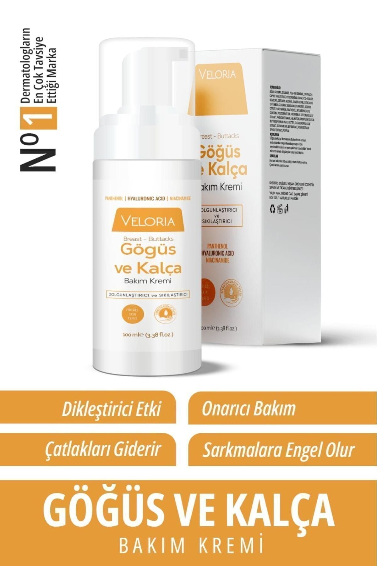 Veloria Cosmetics Göğüs Ve Kalça Büyütücü,. Şekillendirici, Dolgunlaştırıcı, Çatlak Giderici, Sıkılaştırıcı Kreml