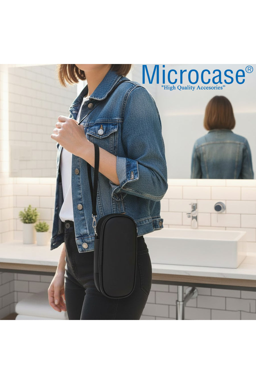 Microcase Şarjlı Diş Fırçaları için Askılıklı Seyahat Saklama Çantası Koruma Kabı Kutusu AL5434