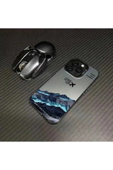 Caseji İphone 15 Pro Max Uyumlu Dağ Tasarımlı Arkası Sert Kenarları Yumuşak Telefon Kılıfı MK01A