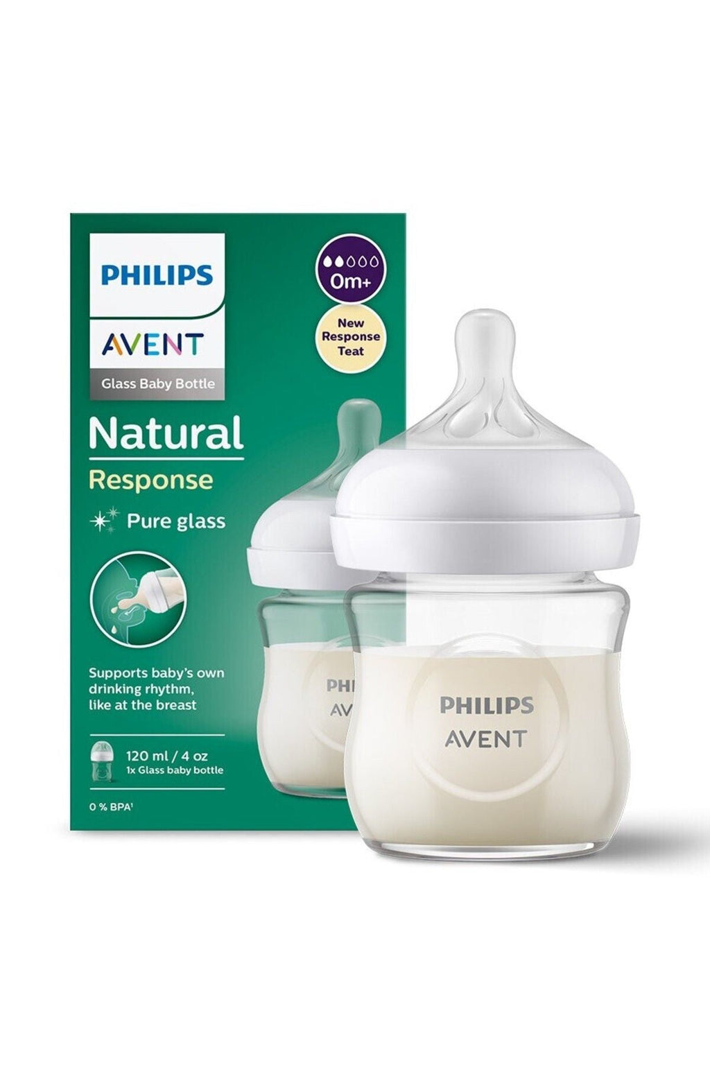 Philips Avent Scy/Doğal Tepkili Cam Biberon ml Ay