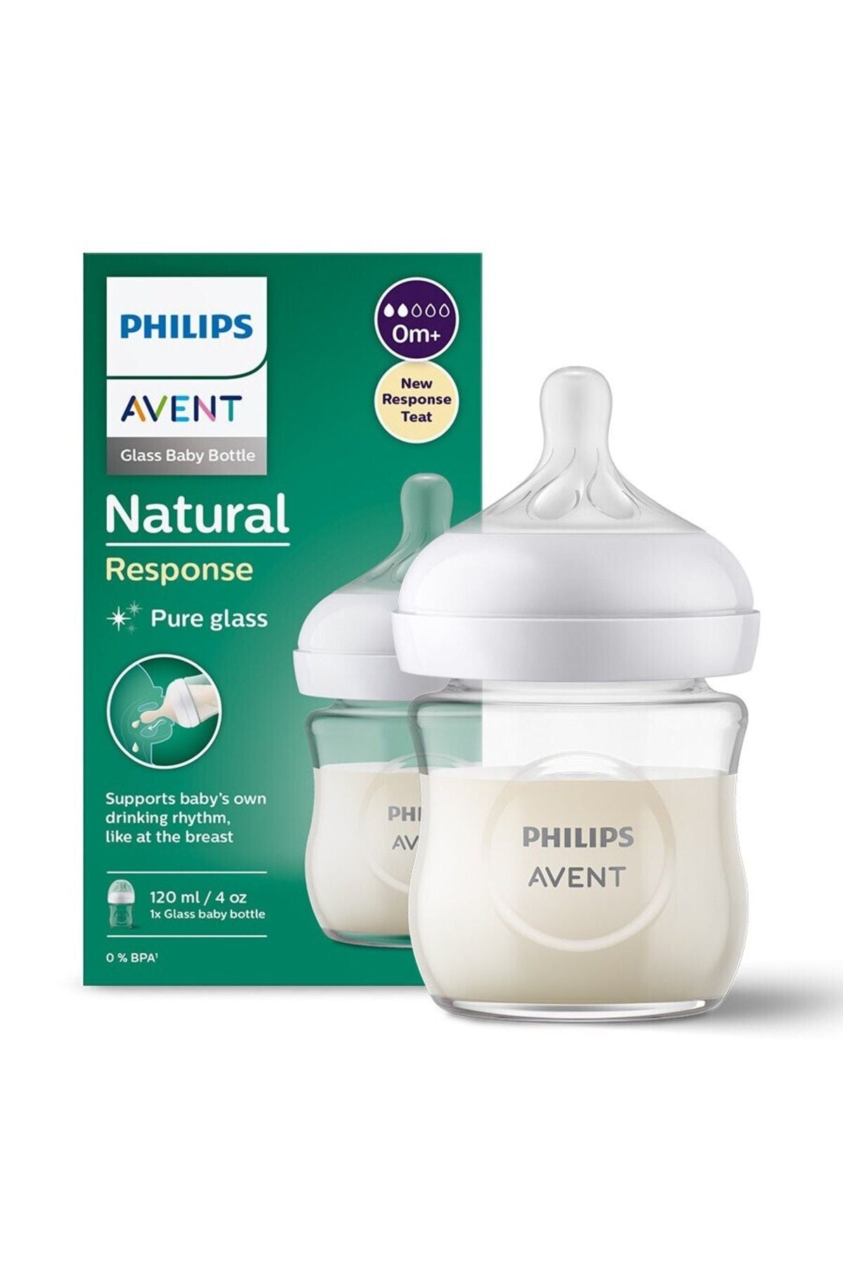 Philips Avent Scy/Doğal Tepkili Cam Biberon ml Ay