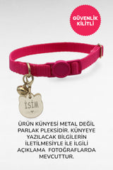 CARAMELOS İSİMLİ KEDİ TASMASI KEDİ İSİMLİK KİŞİYE ÖZEL-EKO SERİSİ - Kahve