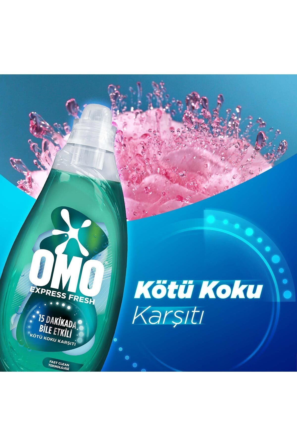 Omo Express Fresh Kötü Koku Karşıtı Beyaz Renkliler Deterjanı ml - Görsel 4