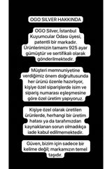 OGO SİLVER 925 Ayar Gümüş Altın Kaplamalı Kişiye Özel İsimli Kolye