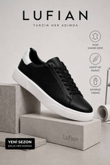 Lufian Tommy Erkek Sneaker Ayakkabı Siyah - Siyah-Beyaz