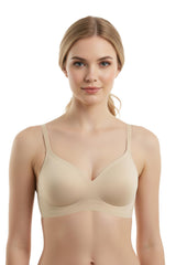 Cottonhill Seamless Bra - Pure | Lazer Kesim Dikişsiz Ayarlanabilir Askılı Balensiz Kadın Sütyen 3'lü Paket - Siyah