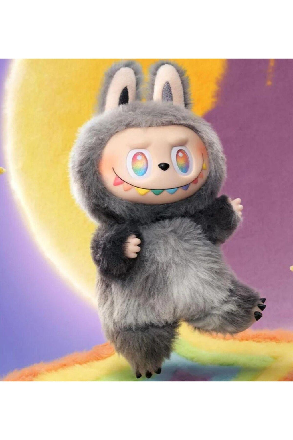 HEDİYEBİZİZ POP MART LABUBU THE MONSTERS BİG İNTO ENERGY ID (GİZLİ VERSİYON) PELUŞ FİGÜR GRİ