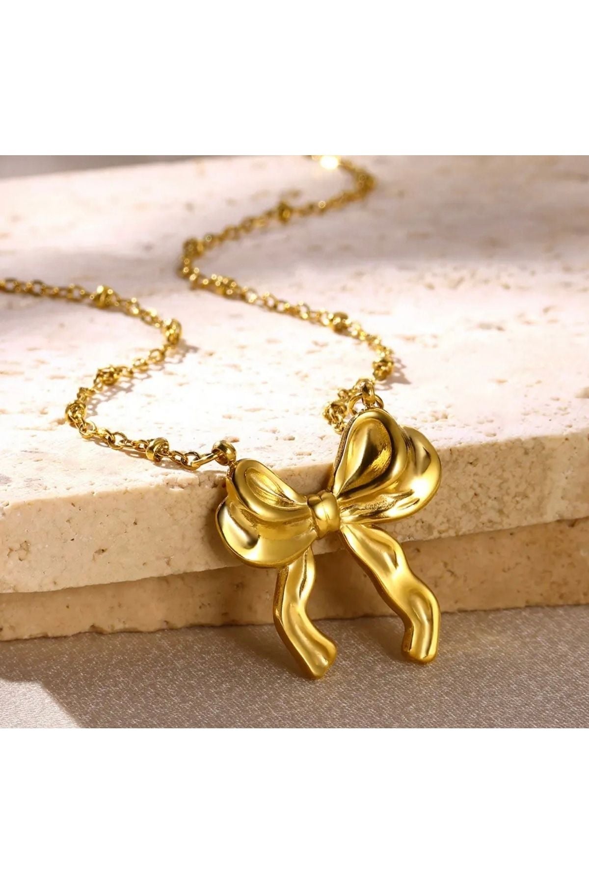 monalisatoka Kadın Gold Fiyonk Kolye - Altın 2