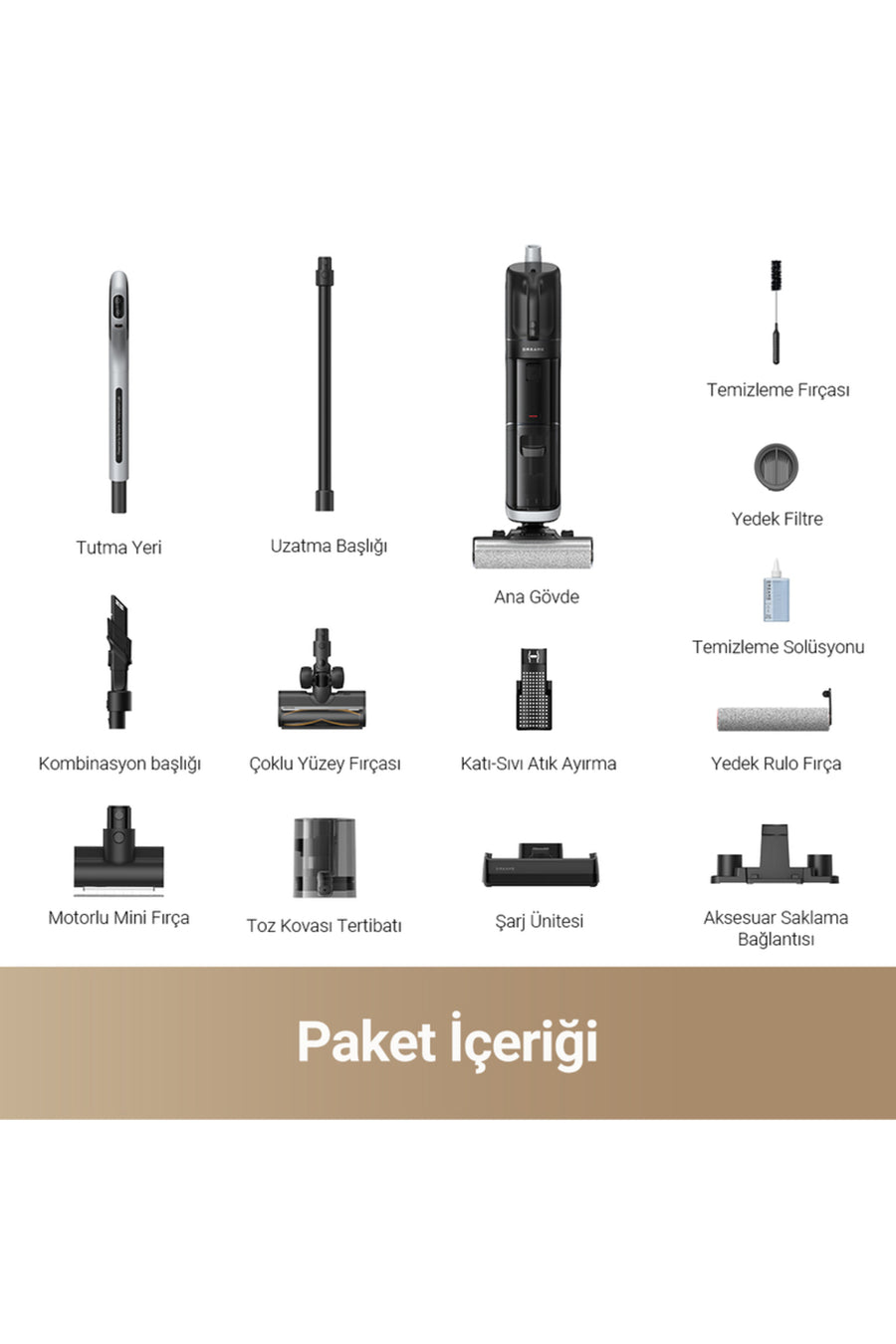 Dreame H14 Dual Akıllı Islak Kuru Süpürge, 18.000 Pa Emiş Gücü