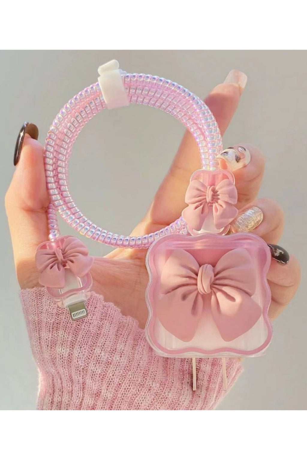 Dublin İphone 18w/20w Uyumlu Şarj Aleti Kılıfı, Şarj Kablosu Koruma Aparatı, Toparlayıcı, Koruyucu