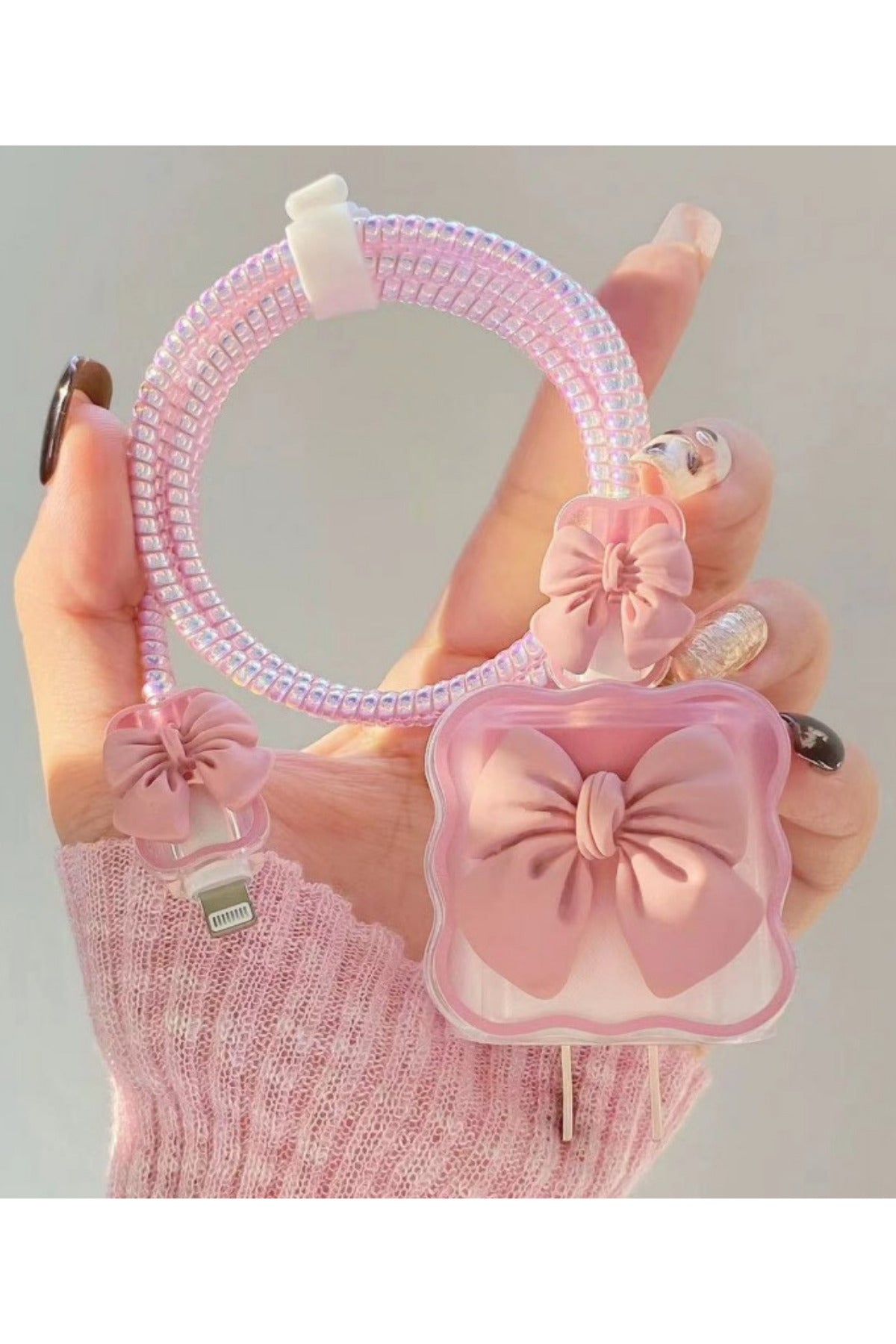 Dublin İphone 18w/20w Uyumlu Şarj Aleti Kılıfı, Şarj Kablosu Koruma Aparatı, Toparlayıcı, Koruyucu