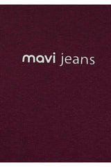 Mavi Logo Baskılı Bordo Tişört Slim Fit / Dar Kesim 1614200-87830 - Bordo