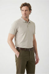 Kiğılı Polo Yaka Regular Fit Nakışlı Pamuklu Tişört - Lacivert