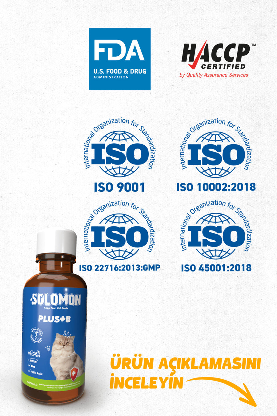 Solomon Kediler Için Tüy Sağlığını Destekleyici Multivitamin
