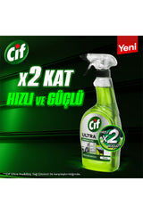 Cif Ultra Sprey Anında Etki Kir & Yağ Çözücü 750ml x1 Sakura Sprey x1 Kireç ve Pas Sökücü x1