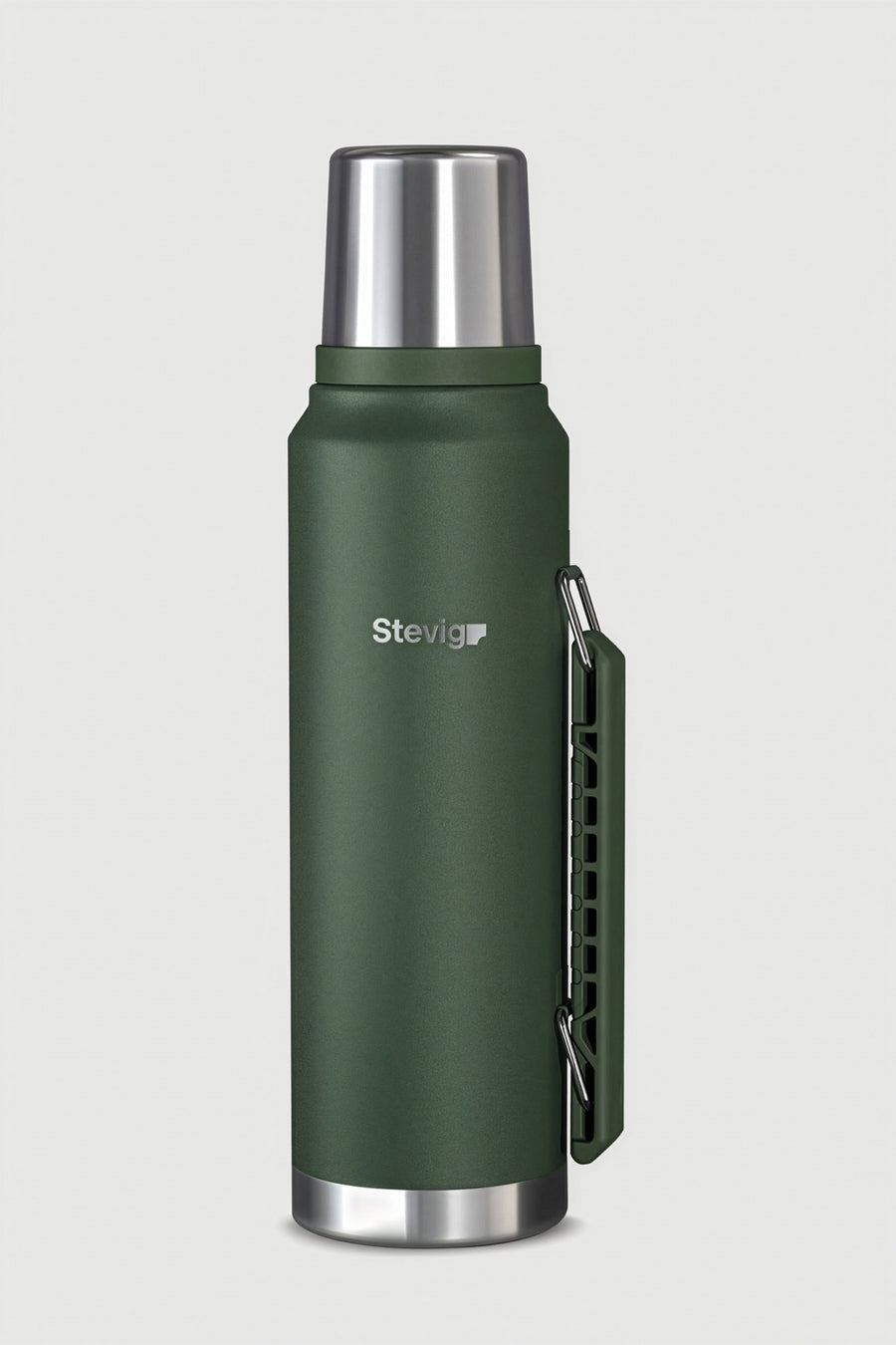 Stevig 4 Camp Klasik Vakumlu Kulplu Çelik Termos 1.5 LT. Green ST-206