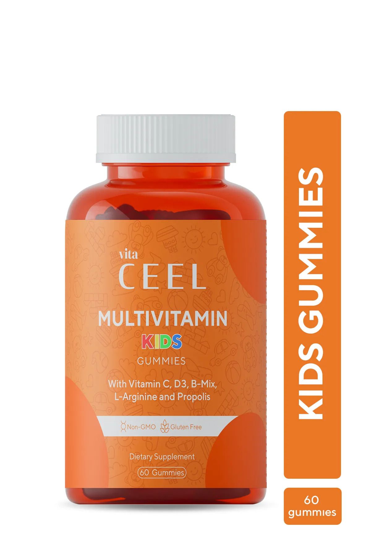 Vita Ceel Çocuklar için Gelişme Çağı Multivitamini Vitamin C, D, B Mix, L-arginine