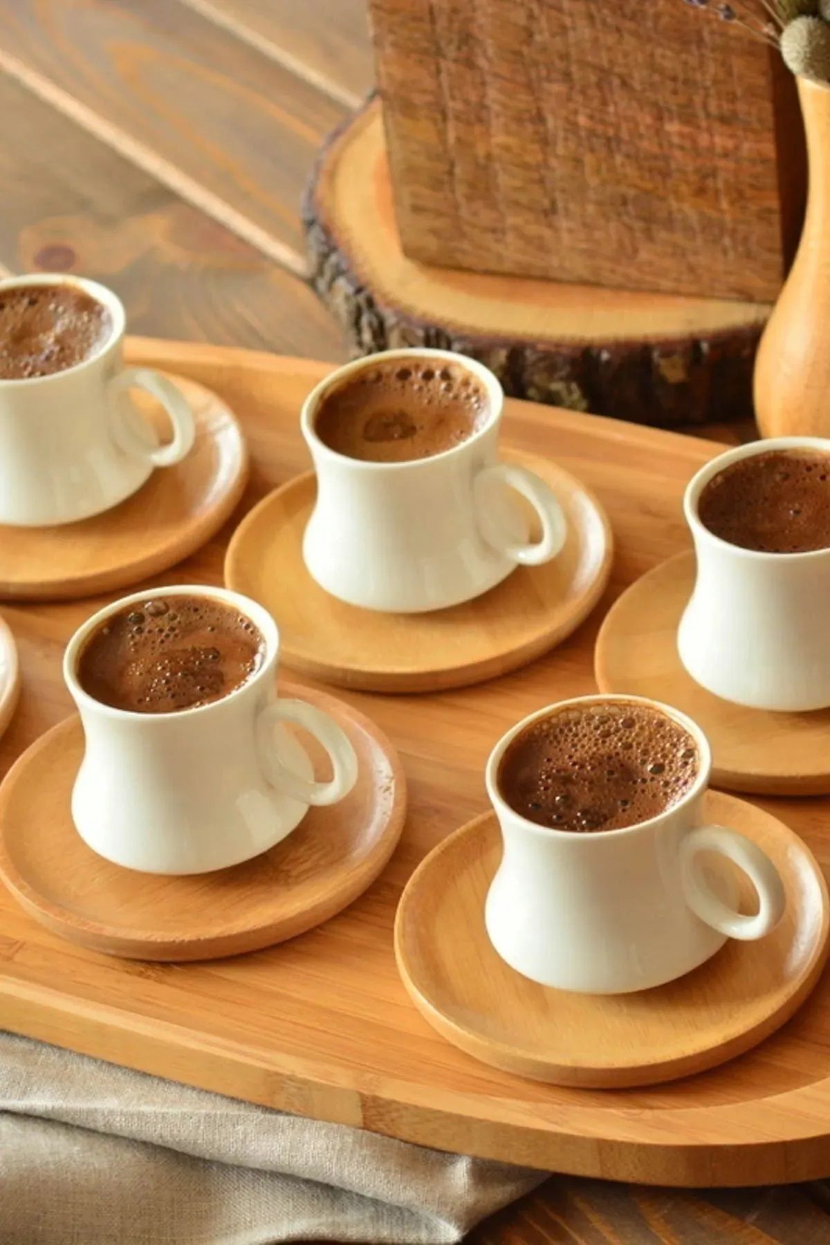 EvimSepette Largi Kişilikahve Takımı Bambu