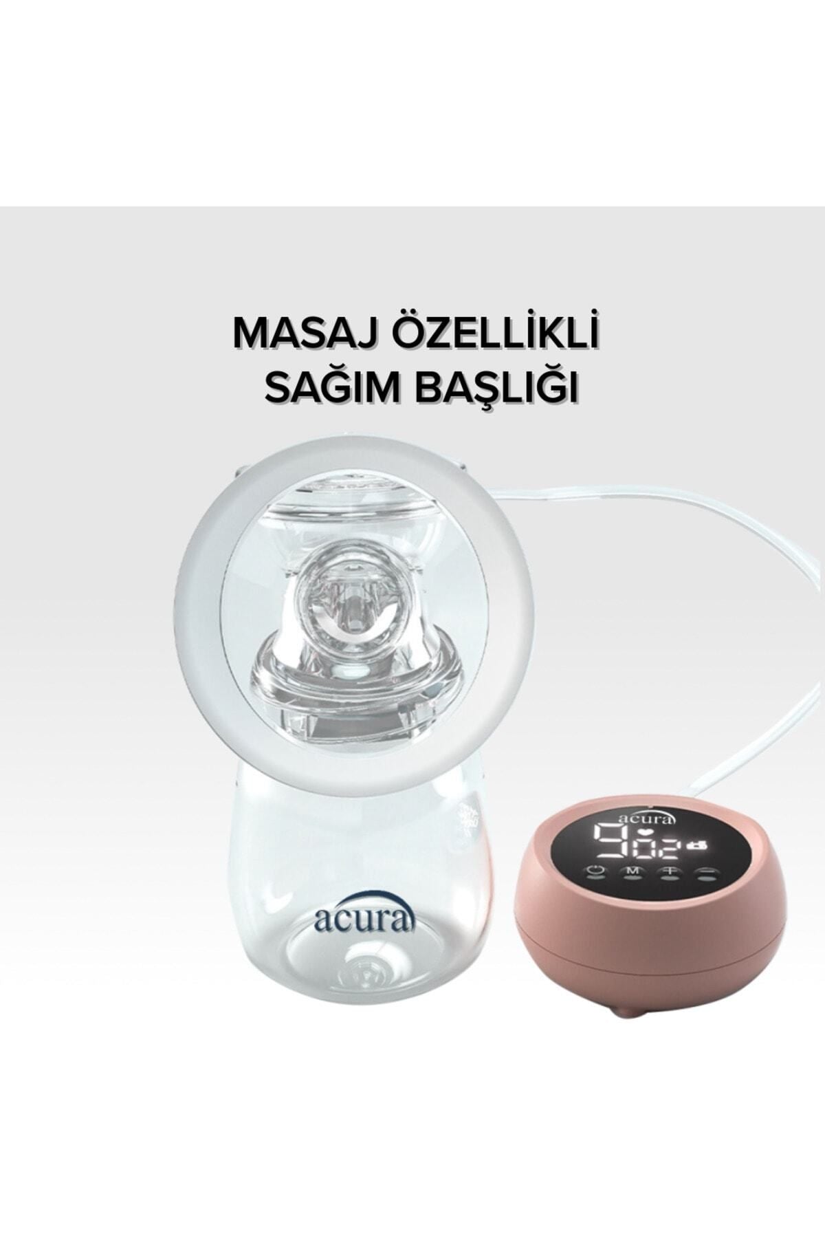 AcuraC-Şarjlı, LCD Ekranlı, Biberon Özellikli Göğüs Pompası