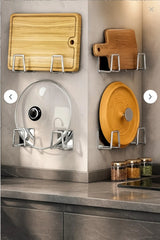 Kitchen Beauty Paslanmaz Krom Yapışkanlı Bulaşık Süngeri Tutucu Ve Evye Düzenleyici Süngerlik