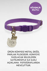 CARAMELOS İSİMLİ KEDİ TASMASI KEDİ İSİMLİK KİŞİYE ÖZEL-EKO SERİSİ