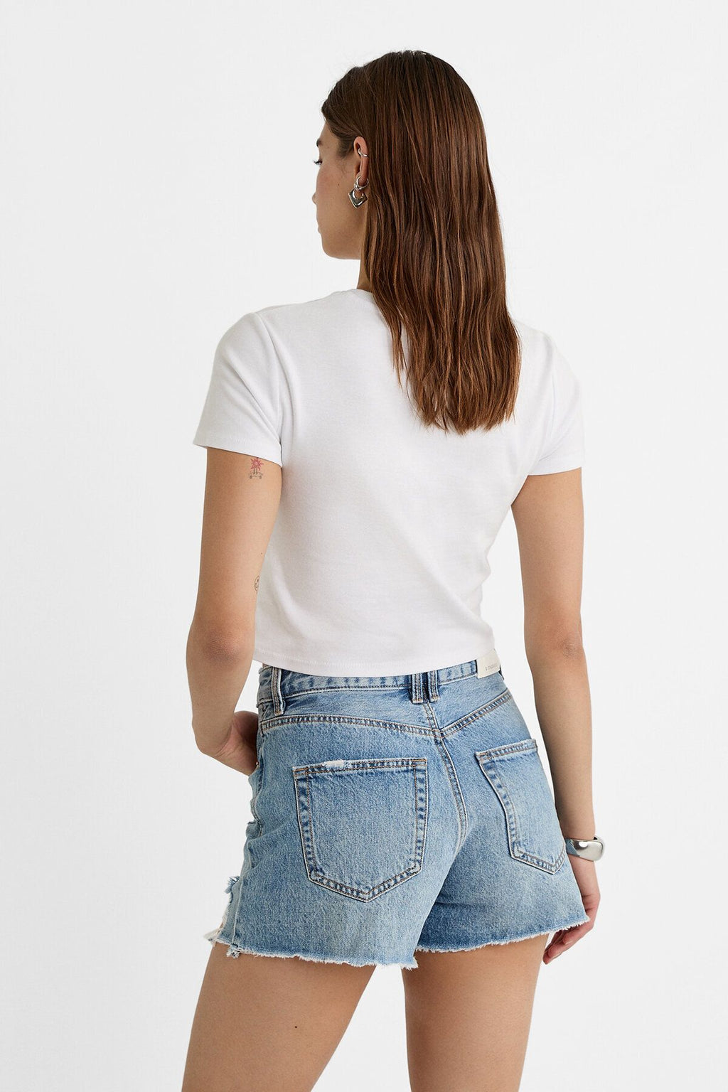 Stradivarius Distressed Denim Şort