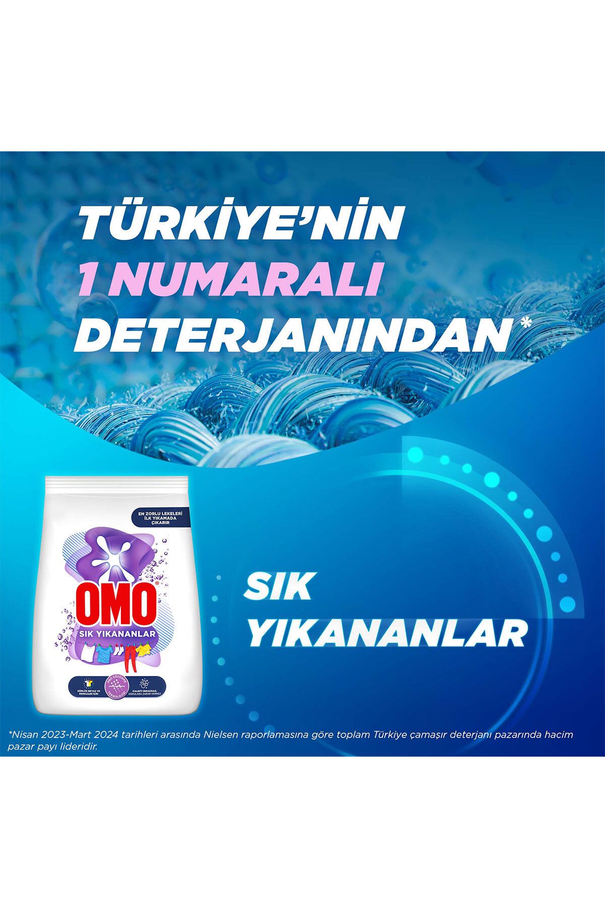 Omo Toz Çamaşır Deterjanı Sık Yıkananlar Zorlu Lekelerilk Yıkamada Çıkarır Kgx - Görsel 3