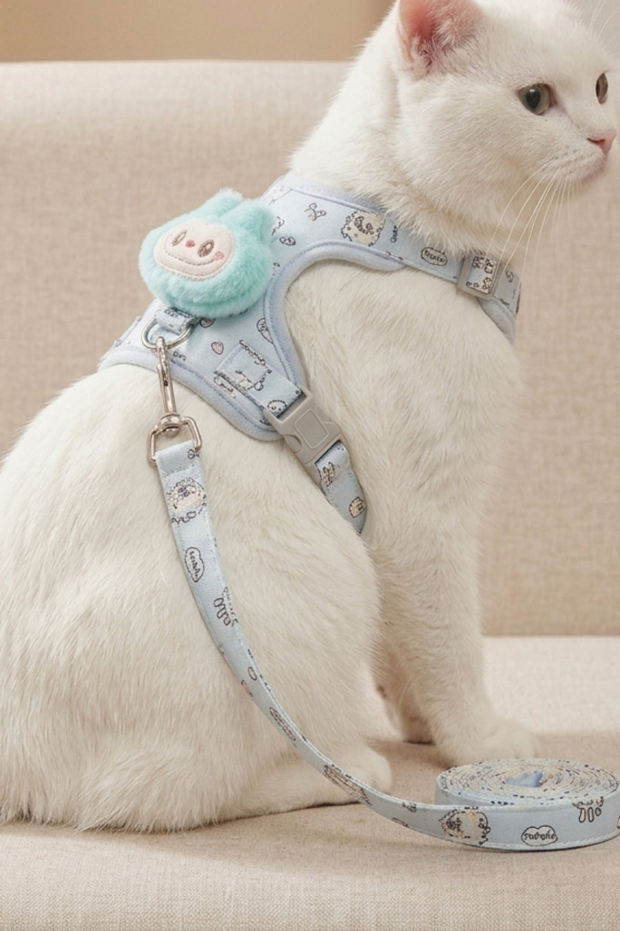 ego home Kaçış Önleyici Küçük ve Orta Irk Kedi Köpek Göğüs Tasması Yumuşak,Nefes Alabilir, Dayanıklı - Mor