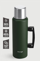 Stevig 4 Camp Klasik Vakumlu Kulplu Çelik Termos 1.5 LT. Green ST-206 - Autumn