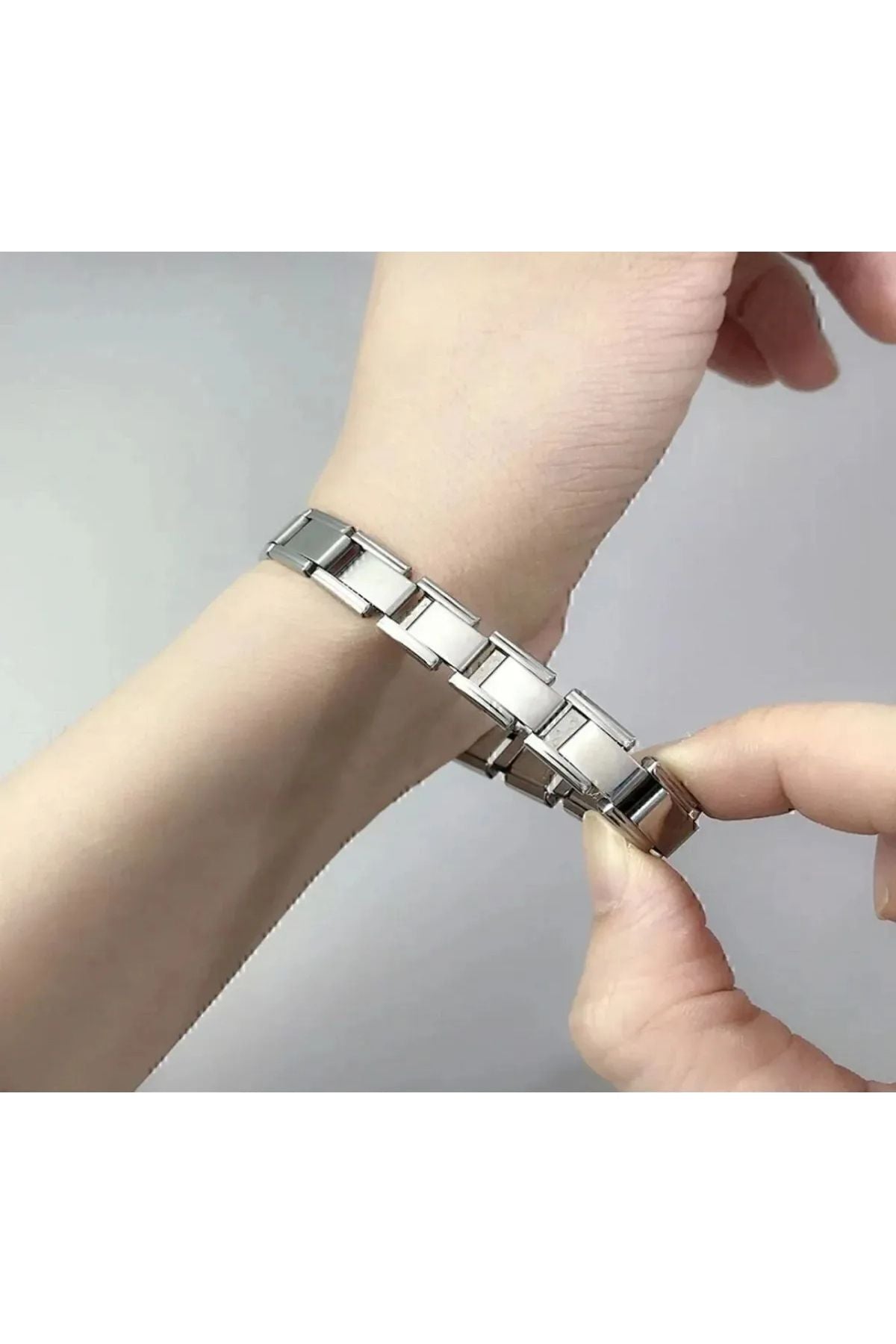 CAPRI FORCE İtalyan Charm Unisex Bileklik – Paslanmaz Çelik, Her Bileğe Uygun!