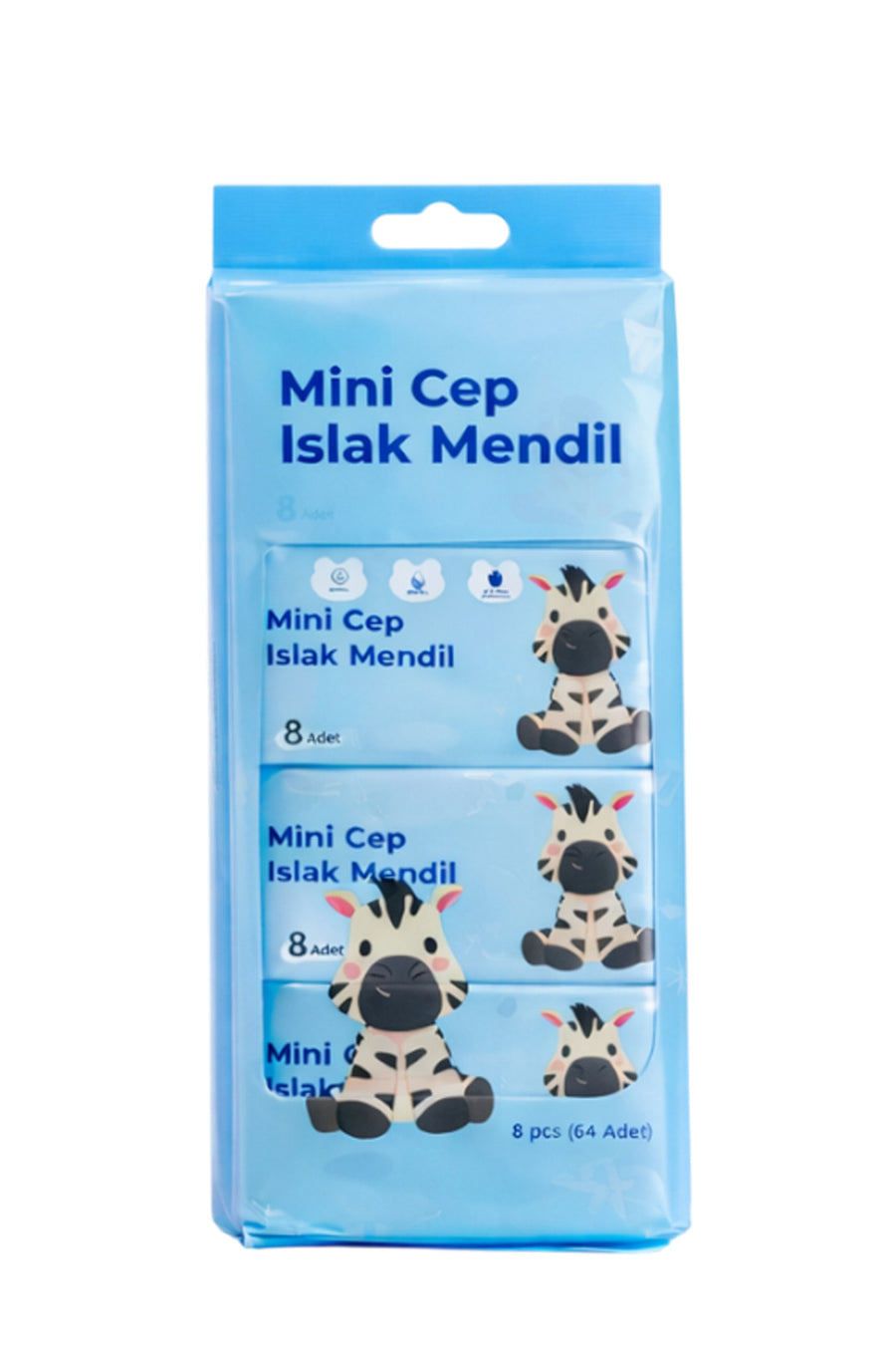 M&H 8 Adet Mini Islak Mendil - Çanta ve Cep Boyu Pratik Islak Havlu