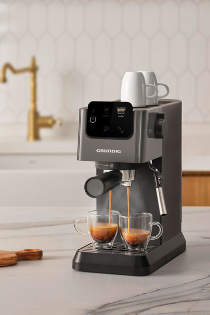 Grundig Delisia Coffee KSM Süt Köpürtücülü Manuel Espresso Makinesi - Görsel 4