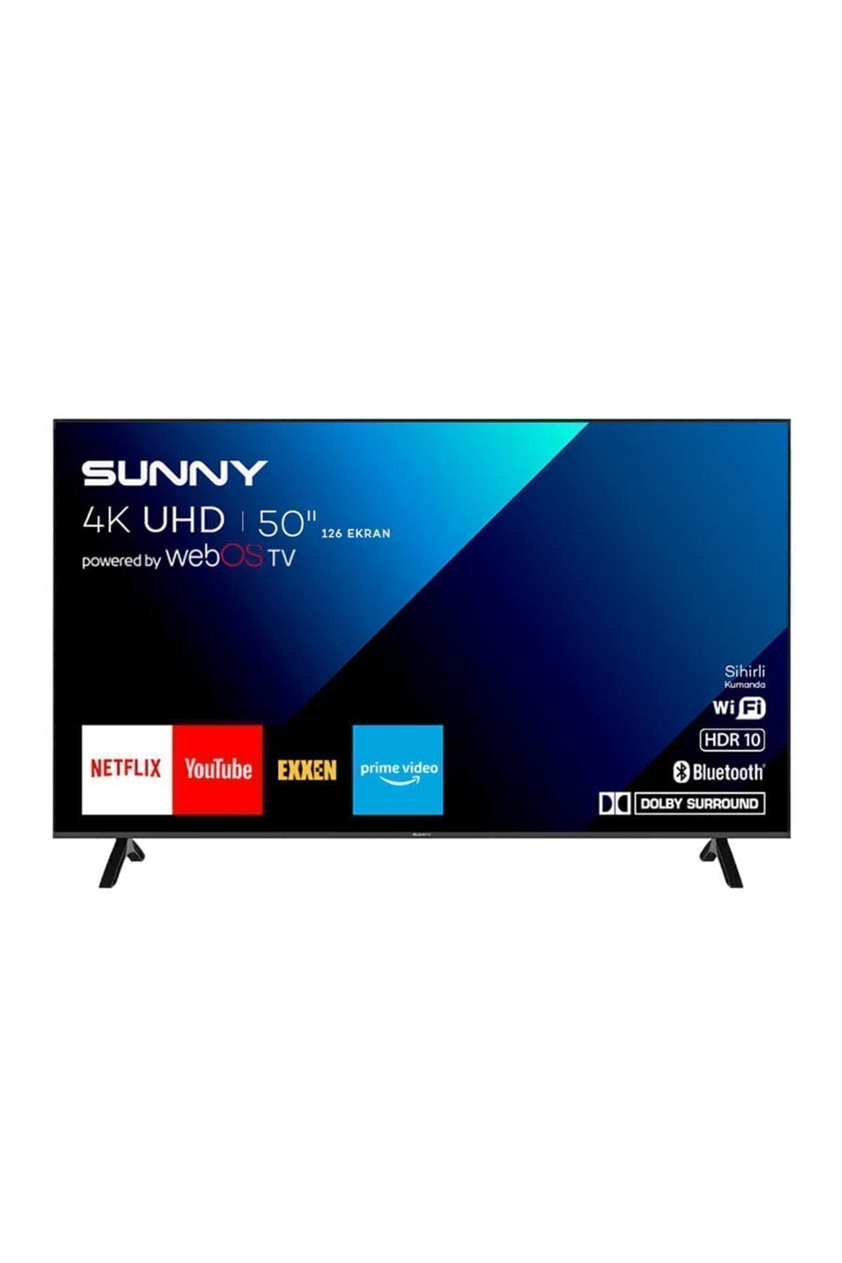Sunny SNFMN" Ekran Uydu Alıcılı K Ultra HD Smart LED TV